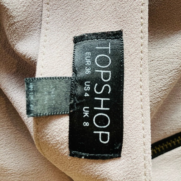 Topshop Taupe Dress with Zipper detail - Picture 12 of 12